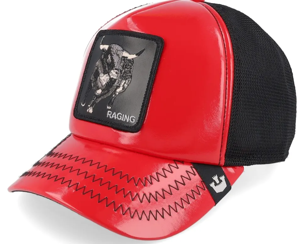 Pamplona Patent Pending Red/Black A-Frame Trucker - Goorin Bros.
