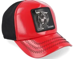 Pamplona Patent Pending Red/Black A-Frame Trucker - Goorin Bros.