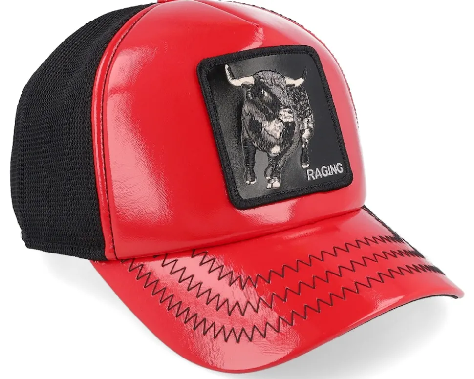 Pamplona Patent Pending Red/Black A-Frame Trucker - Goorin Bros.