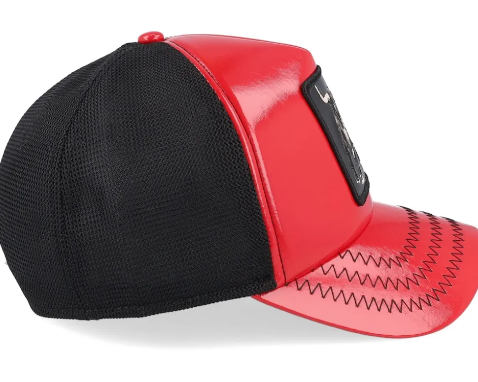 Pamplona Patent Pending Red/Black A-Frame Trucker - Goorin Bros.