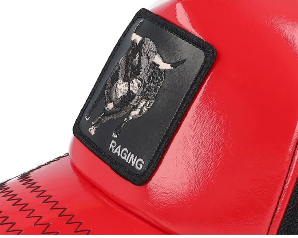 Pamplona Patent Pending Red/Black A-Frame Trucker - Goorin Bros.