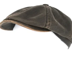 6-Panel Cap Co/Pes Schwarz Flatcap - Stetson