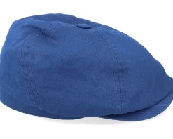 6-Panel Cap Cotton Twill Blue Flat Cap - Stetson