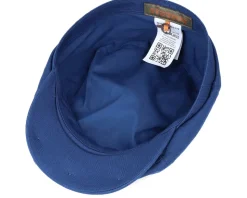 6-Panel Cap Cotton Twill Blue Flat Cap - Stetson
