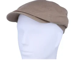 6-Panel Cap Cotton Twill Khaki Flat Cap - Stetson