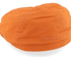 6-panel Cap Cotton Twill Orange Flatcap - Stetson