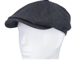 6-Panel Cap Silk Charcoal/Black Flat Cap - Stetson