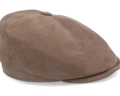 6-Panel Cap Soft Cotton Brown Flat Cap - Stetson