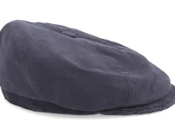 6-Panel Cap Soft Cotton/Cord Navy Flat Cap - Stetson
