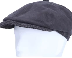 6-Panel Cap Soft Cotton/Cord Navy Flat Cap - Stetson