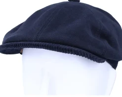6-Panel Cap Soft Cotton/Cord Navy Flat Cap - Stetson