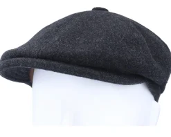 6-Panel Cap Wool/Cashmere Black Flat Cap - Stetson