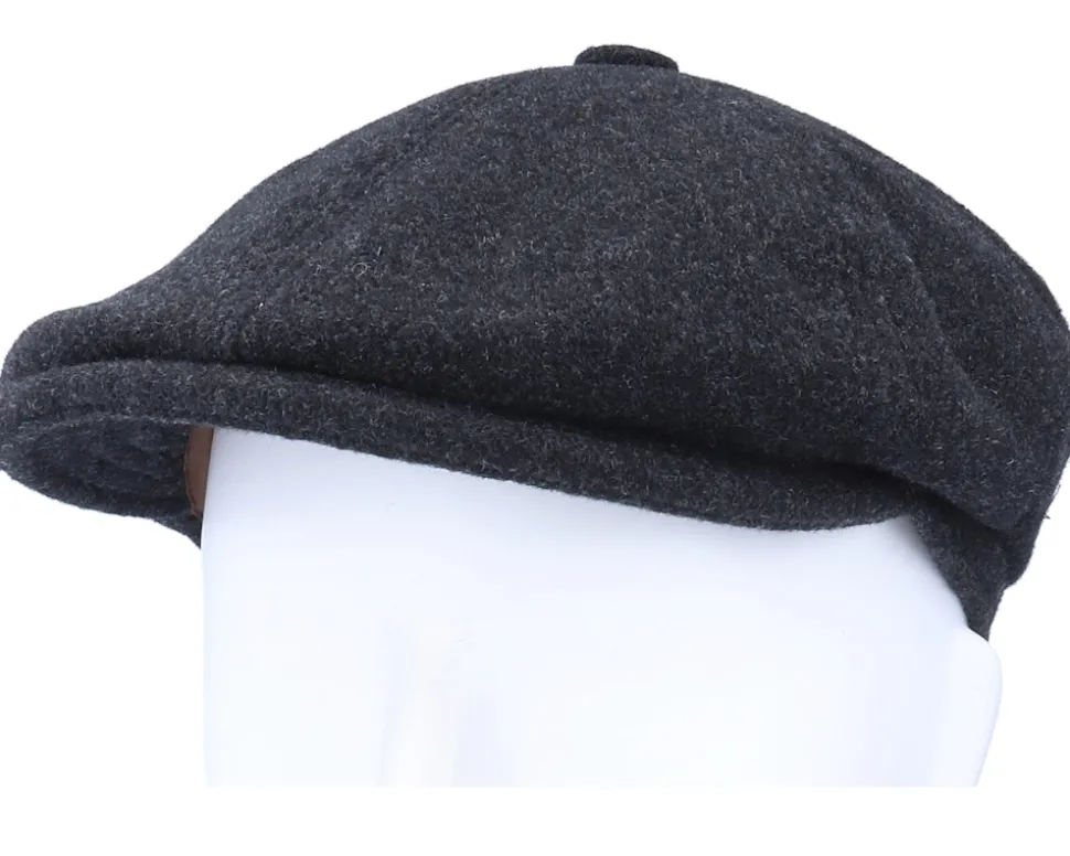 6-Panel Cap Wool/Cashmere Black Flat Cap - Stetson