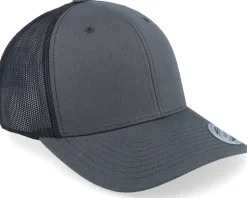 6-Panel Classic 2-Tone Charcoal/Black Trucker - Yupoong