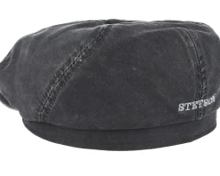 6-Panel Co/Pes Dark Grey Flat Cap - Stetson