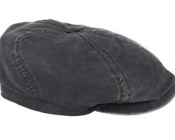 6-Panel Co/Pes Dark Grey Flat Cap - Stetson