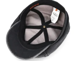 6-Panel Co/Pes Dark Grey Flat Cap - Stetson