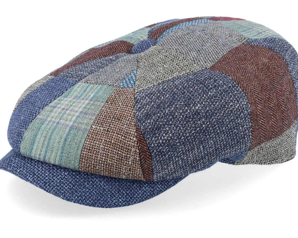 8-panel Patchwork Patchwork Flat Cap - Lierys