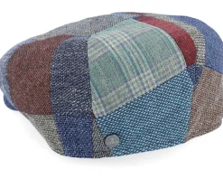 8-panel Patchwork Patchwork Flat Cap - Lierys