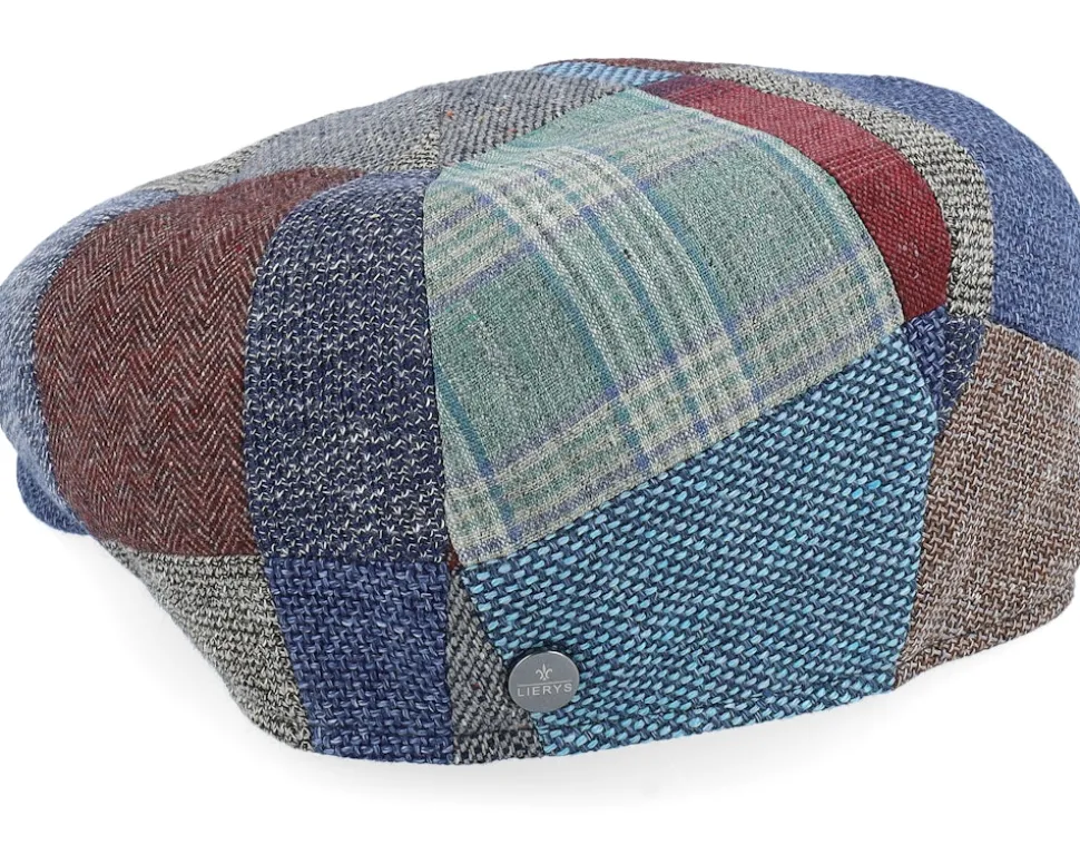 8-panel Patchwork Patchwork Flat Cap - Lierys
