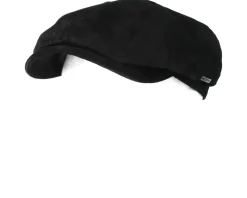 6-Panel Pigskin Black Flat Cap - Stetson