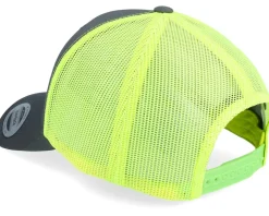 6-Panel Retro Trucker 2-Tone Charcoal/Neon Green Trucker - Yupoong