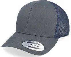 6-Panel Retro Trucker 2-Tone Charcoal/Navy Trucker - Yupoong