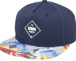 5-Panel Rubber Aztek Navy Snapback - Djinns