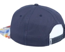 5-Panel Rubber Aztek Navy Snapback - Djinns