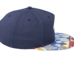 5-Panel Rubber Aztek Navy Snapback - Djinns