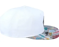 5-Panel Rubber Aztek White Snapback - Djinns