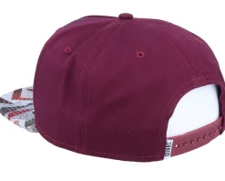 5-Panel Rubber Aztek Wine Snapback - Djinns