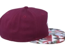 5-Panel Rubber Aztek Wine Snapback - Djinns