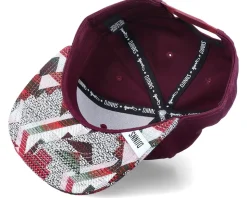 5-Panel Rubber Aztek Wine Snapback - Djinns