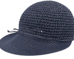 Paper Straw Navy Sun Hat - Seeberger