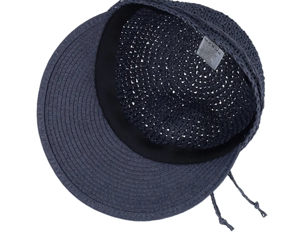 Paper Straw Navy Sun Hat - Seeberger
