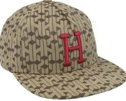 Paradox Classic H 5 Panel Hat Caramel Snapback - HUF