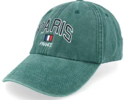 Paris France Washed Green Dad Cap - Iconic