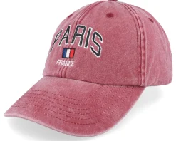 Paris France Washed Red Dad Cap - Iconic