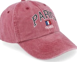 Paris France Washed Red Dad Cap - Iconic