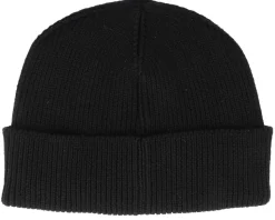 Patch Rib Beanie Color Black Cuff - Upfront