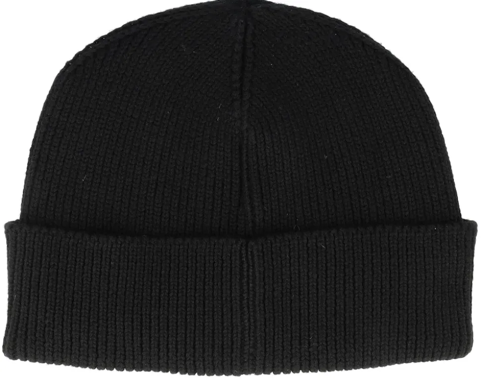 Patch Rib Beanie Color Black Cuff - Upfront