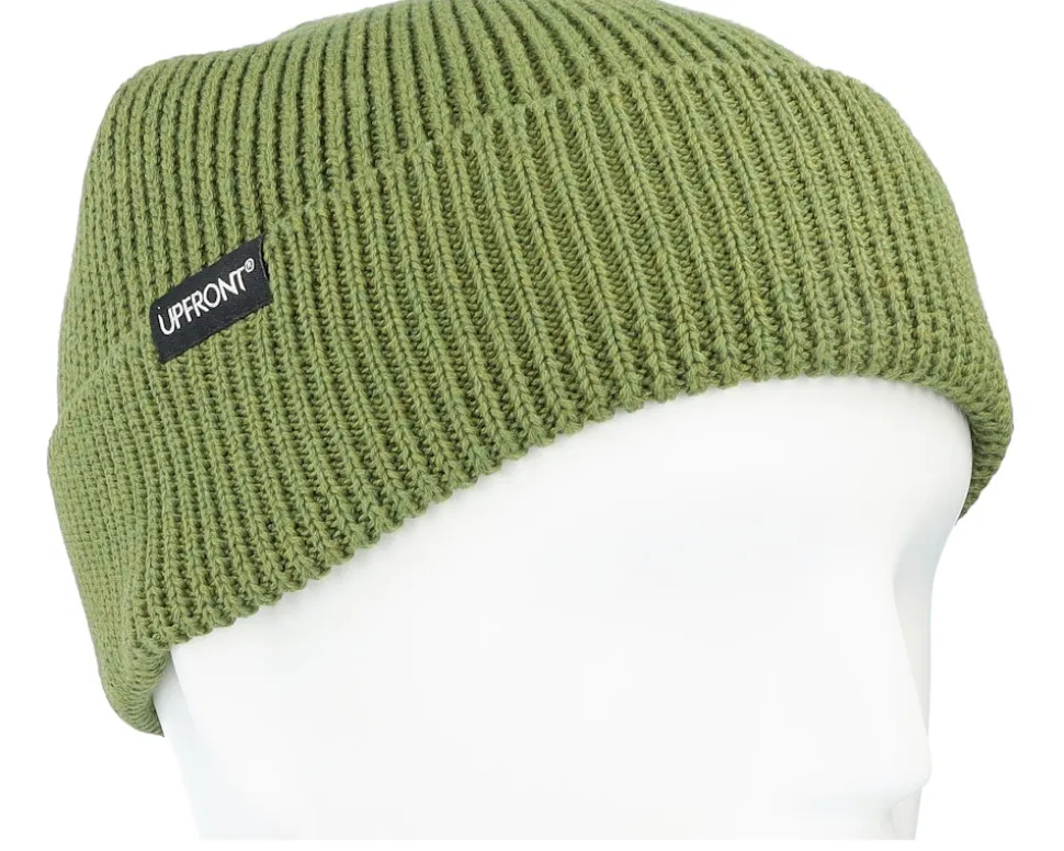 Patch Rib Beanie Color Fresh Green Cuff - Upfront