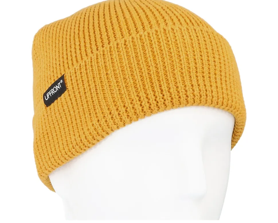 Patch Rib Beanie Color Yellow Cuff - Upfront