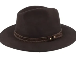 Pati Wool W.p/Crushable Dark Brown Fedora - MJM Hats