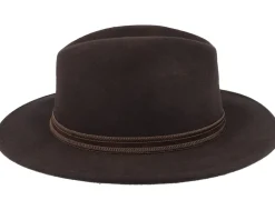 Pati Wool W.p/Crushable Dark Brown Fedora - MJM Hats