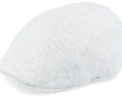 Pax Sixpence Light Grey Melange Flat Cap - Upfront