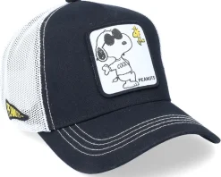 Peanuts Snoopy & Woodstock Black/White Trucker - Capslab