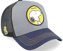 Peanuts Snoopy Grey/Black/Navy Trucker - Capslab