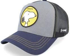 Peanuts Snoopy Grey/Black/Navy Trucker - Capslab